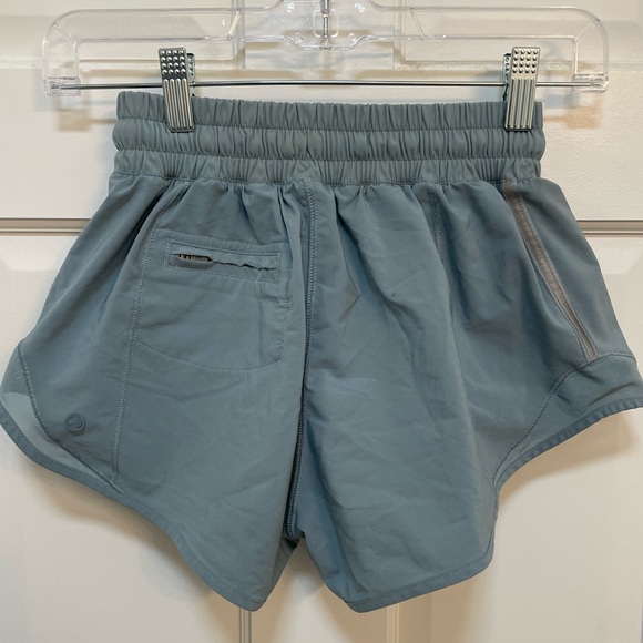 CRZ Yoga Women's Smoky Blue Athletic Running Shorts - Picture 2 of 3